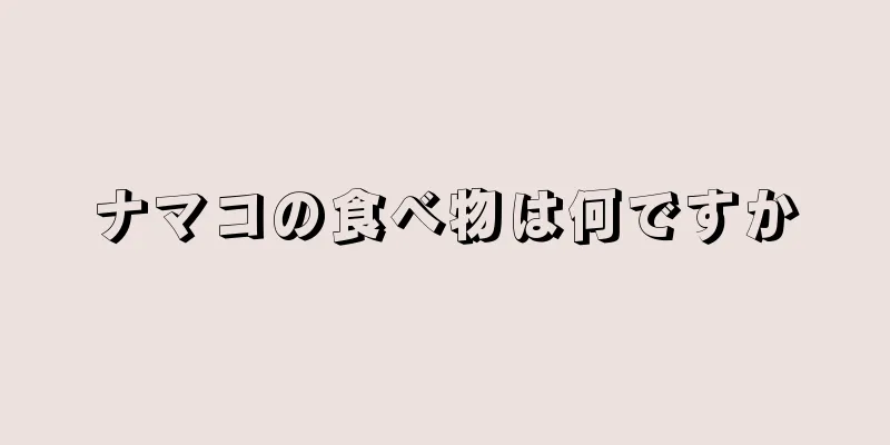 ナマコの食べ物は何ですか