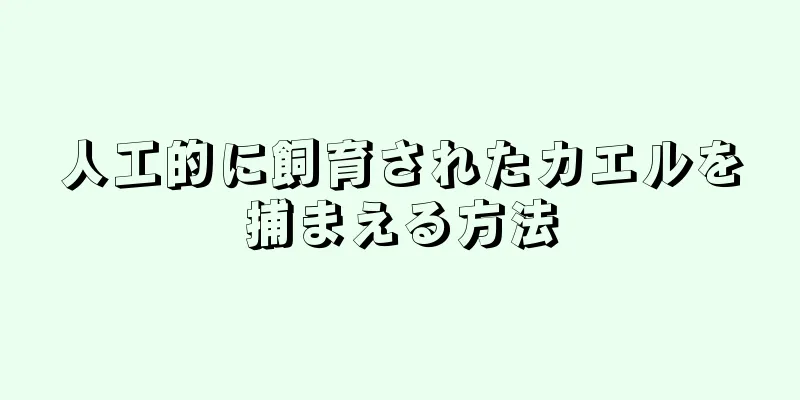 人工的に飼育されたカエルを捕まえる方法