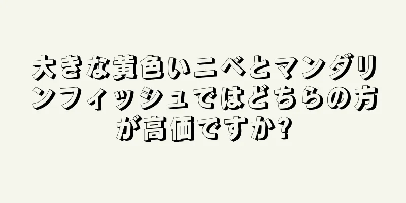 大きな黄色いニベとマンダリンフィッシュではどちらの方が高価ですか?