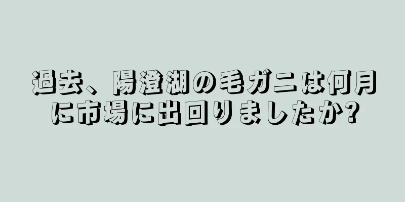 過去、陽澄湖の毛ガニは何月に市場に出回りましたか?