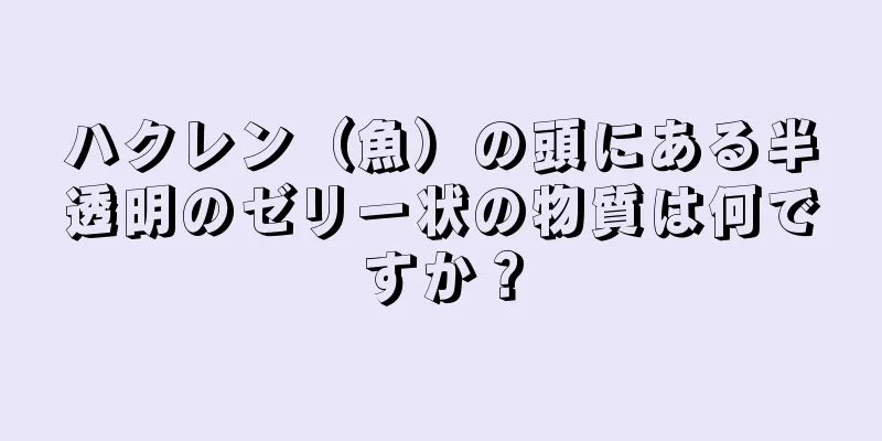 ハクレン（魚）の頭にある半透明のゼリー状の物質は何ですか？