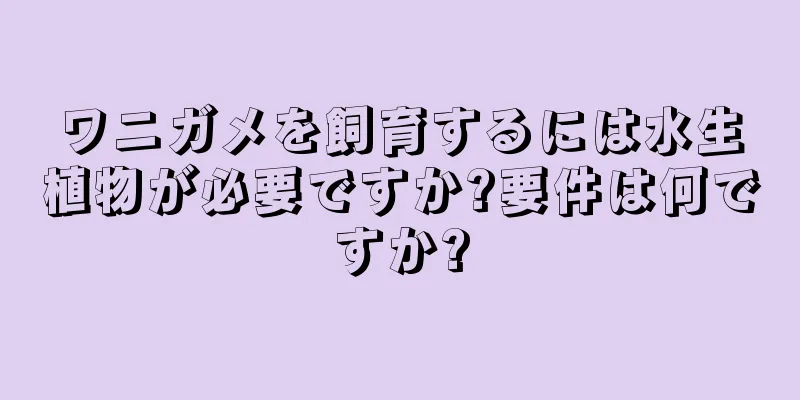 ワニガメを飼育するには水生植物が必要ですか?要件は何ですか?
