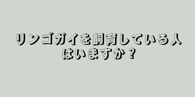 リンゴガイを飼育している人はいますか？