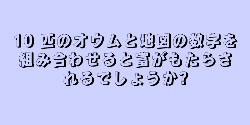 10 匹のオウムと地図の数字を組み合わせると富がもたらされるでしょうか?