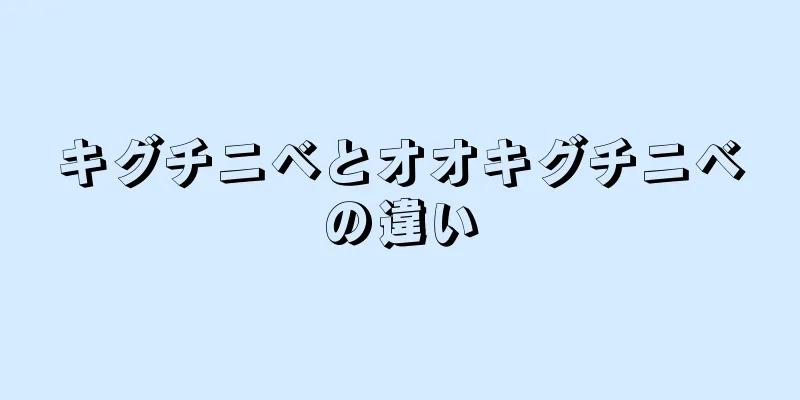 キグチニベとオオキグチニベの違い