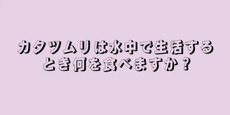 カタツムリは水中で生活するとき何を食べますか？