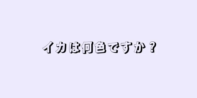 イカは何色ですか？