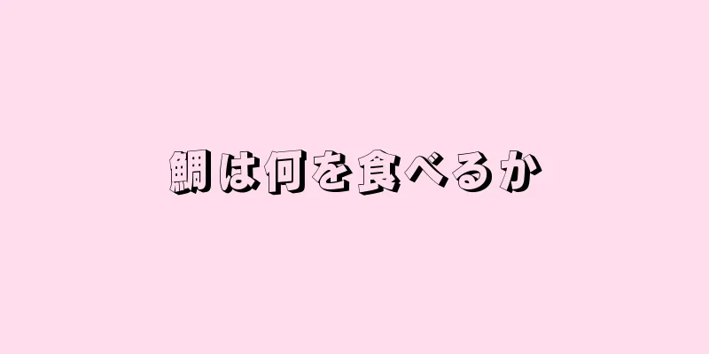 鯛は何を食べるか