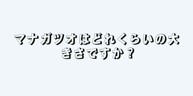 マナガツオはどれくらいの大きさですか？