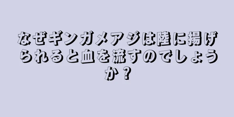 なぜギンガメアジは陸に揚げられると血を流すのでしょうか？
