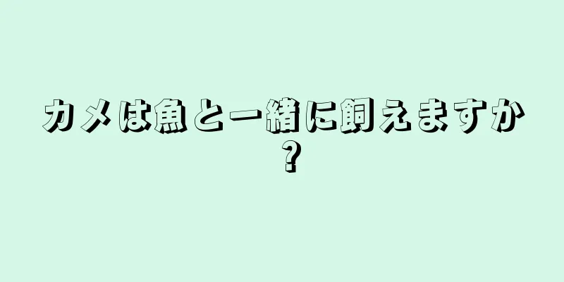 カメは魚と一緒に飼えますか？