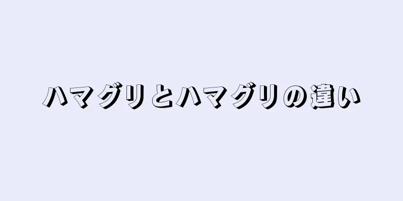 ハマグリとハマグリの違い