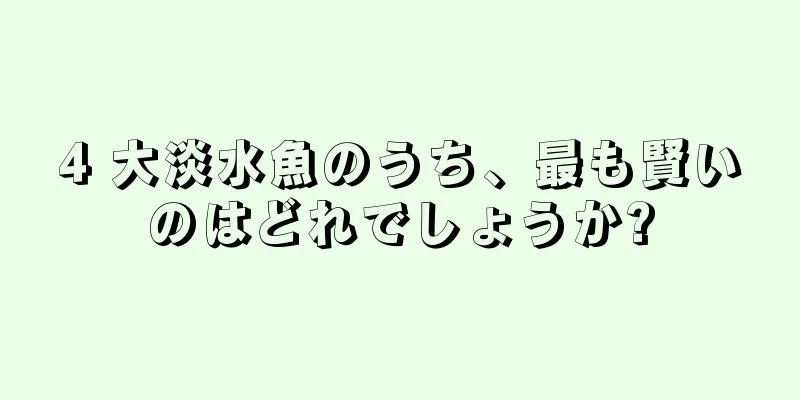 4 大淡水魚のうち、最も賢いのはどれでしょうか?