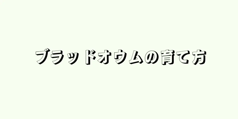 ブラッドオウムの育て方