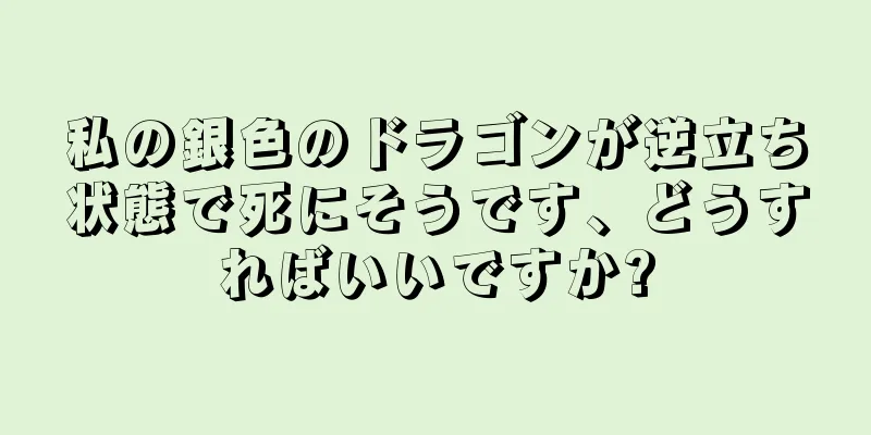 私の銀色のドラゴンが逆立ち状態で死にそうです、どうすればいいですか?