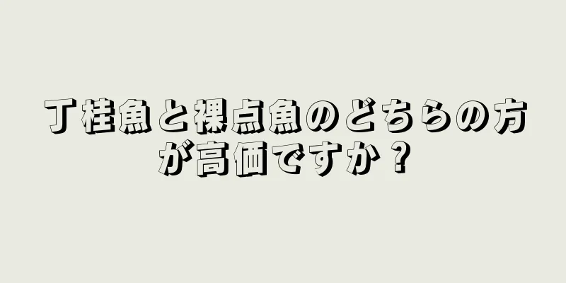 丁桂魚と裸点魚のどちらの方が高価ですか？