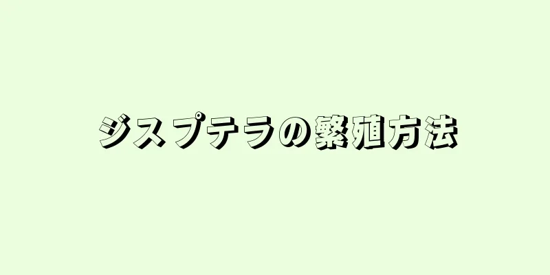 ジスプテラの繁殖方法