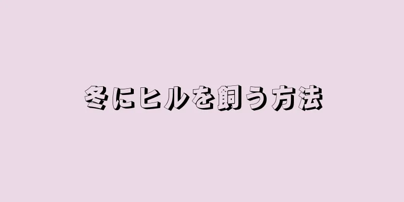 冬にヒルを飼う方法