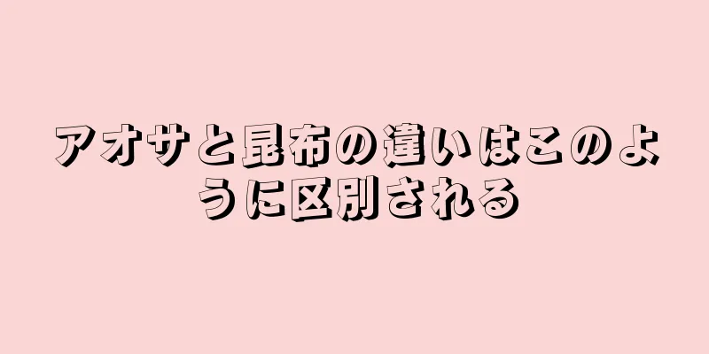 アオサと昆布の違いはこのように区別される