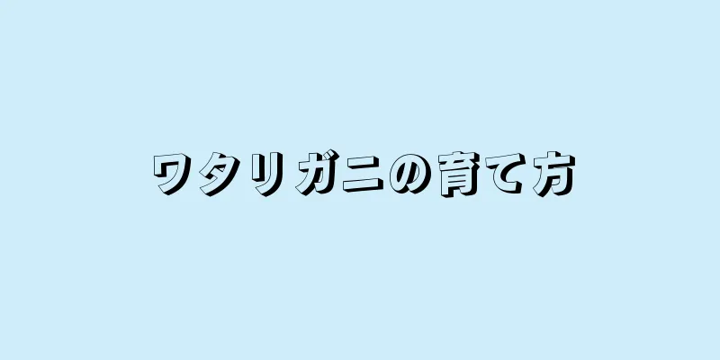 ワタリガニの育て方