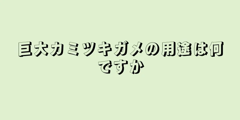 巨大カミツキガメの用途は何ですか