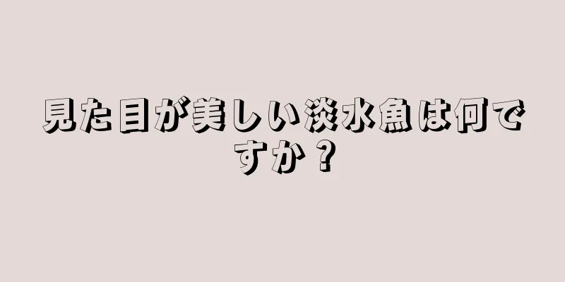 見た目が美しい淡水魚は何ですか？