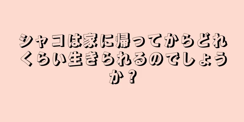 シャコは家に帰ってからどれくらい生きられるのでしょうか？
