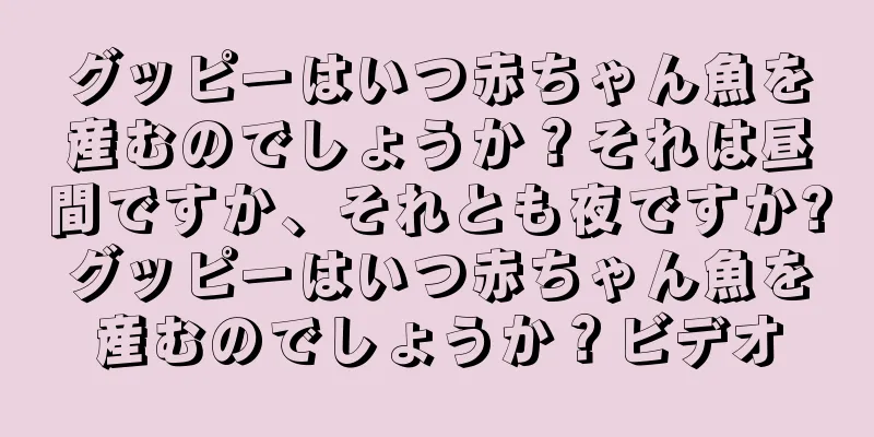 グッピーはいつ赤ちゃん魚を産むのでしょうか？それは昼間ですか、それとも夜ですか?グッピーはいつ赤ちゃん魚を産むのでしょうか？ビデオ