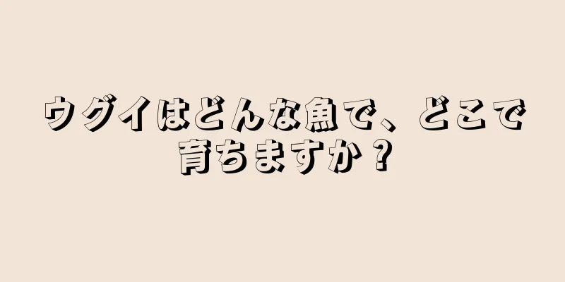 ウグイはどんな魚で、どこで育ちますか？