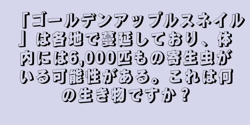 「ゴールデンアップルスネイル」は各地で蔓延しており、体内には6,000匹もの寄生虫がいる可能性がある。これは何の生き物ですか？