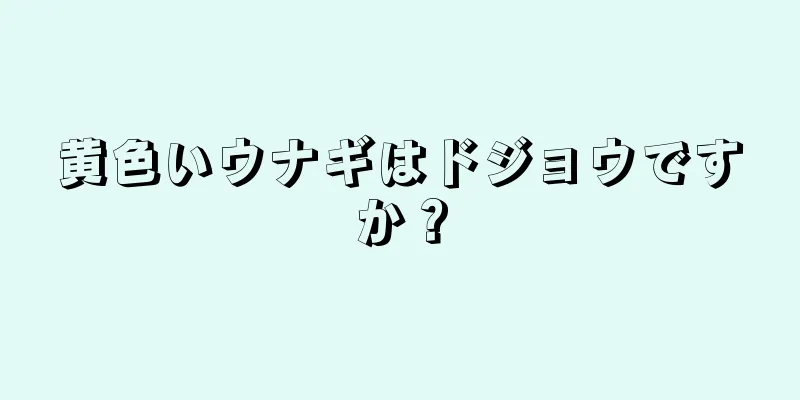 黄色いウナギはドジョウですか？