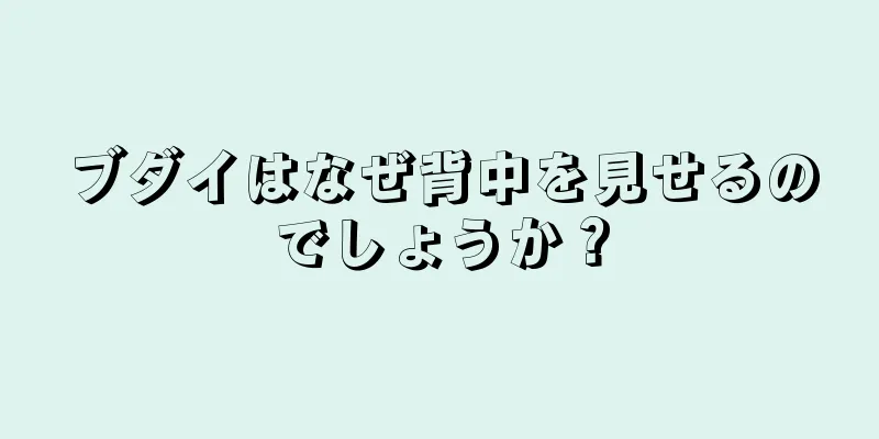 ブダイはなぜ背中を見せるのでしょうか？
