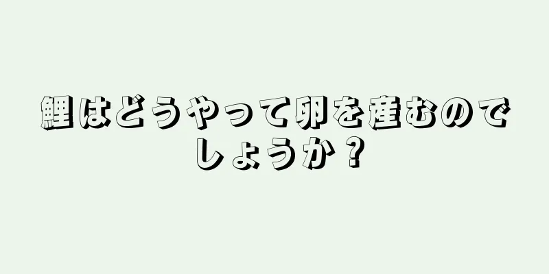 鯉はどうやって卵を産むのでしょうか？