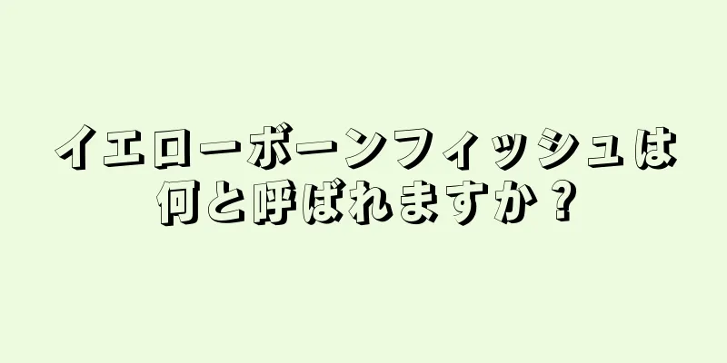 イエローボーンフィッシュは何と呼ばれますか？