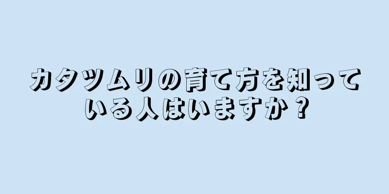 カタツムリの育て方を知っている人はいますか？