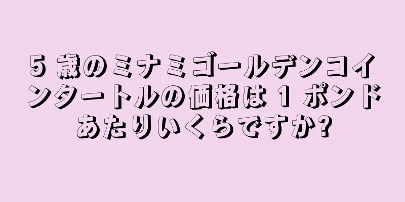 5 歳のミナミゴールデンコインタートルの価格は 1 ポンドあたりいくらですか?