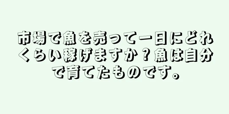 市場で魚を売って一日にどれくらい稼げますか？魚は自分で育てたものです。