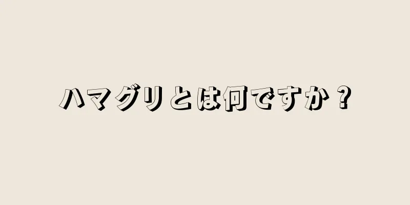 ハマグリとは何ですか？