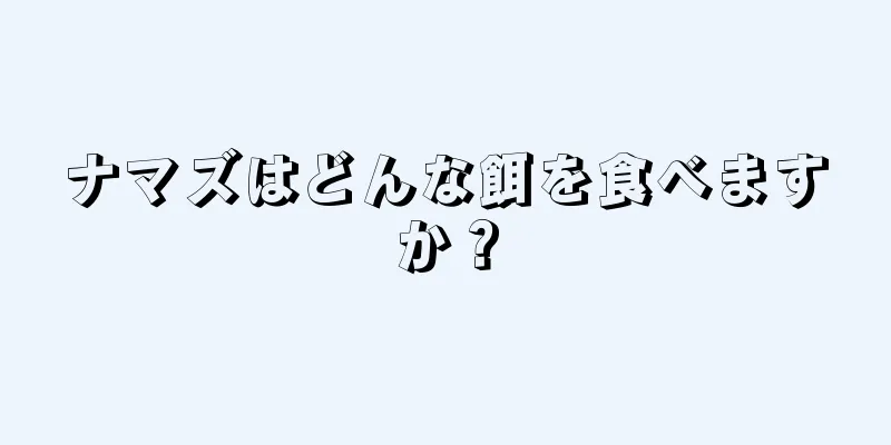 ナマズはどんな餌を食べますか？