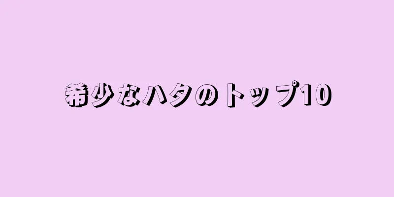 希少なハタのトップ10