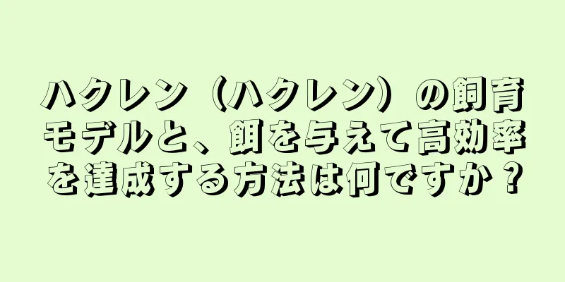 ハクレン（ハクレン）の飼育モデルと、餌を与えて高効率を達成する方法は何ですか？
