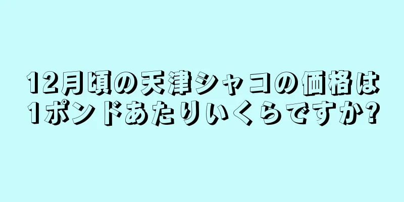 12月頃の天津シャコの価格は1ポンドあたりいくらですか?