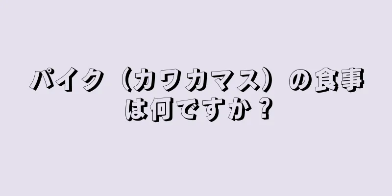 パイク（カワカマス）の食事は何ですか？