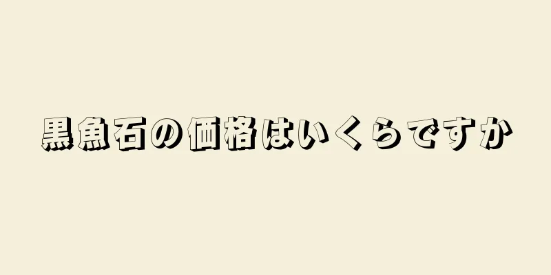 黒魚石の価格はいくらですか