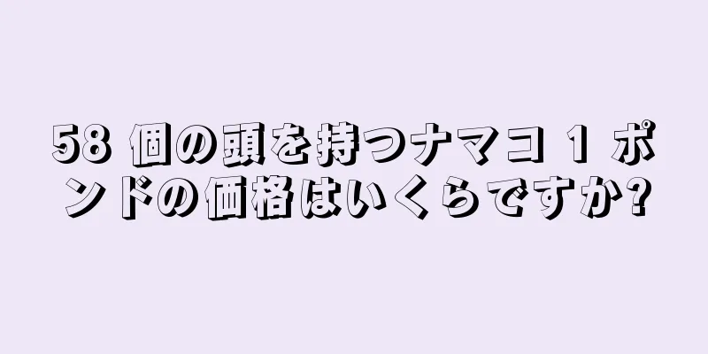 58 個の頭を持つナマコ 1 ポンドの価格はいくらですか?