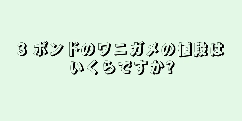 3 ポンドのワニガメの値段はいくらですか?