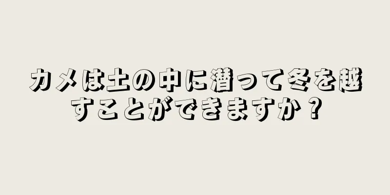 カメは土の中に潜って冬を越すことができますか？