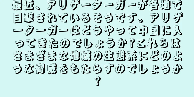 最近、アリゲーターガーが各地で目撃されているそうです。アリゲーターガーはどうやって中国に入ってきたのでしょうか?これらはさまざまな地域の生態系にどのような脅威をもたらすのでしょうか?