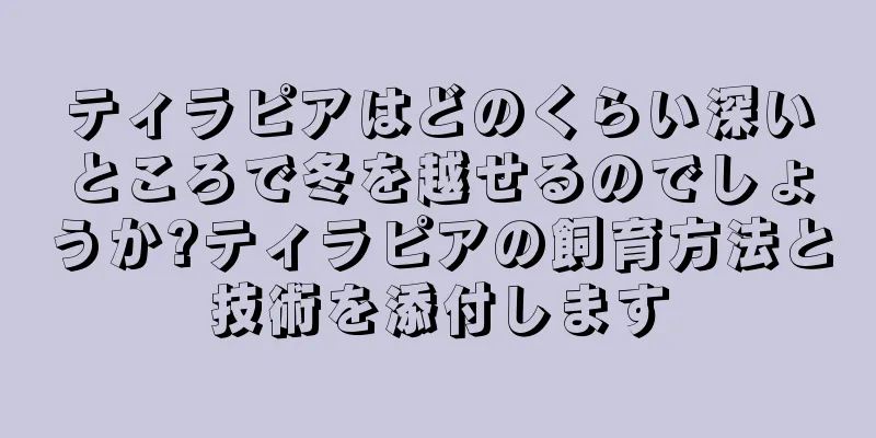 ティラピアはどのくらい深いところで冬を越せるのでしょうか?ティラピアの飼育方法と技術を添付します