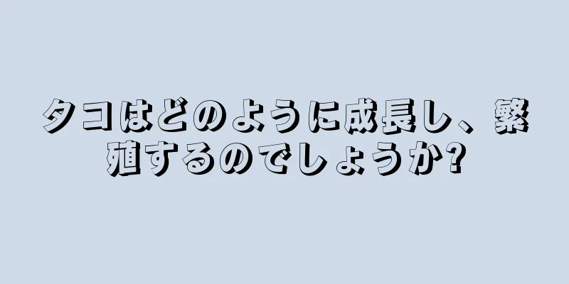 タコはどのように成長し、繁殖するのでしょうか?